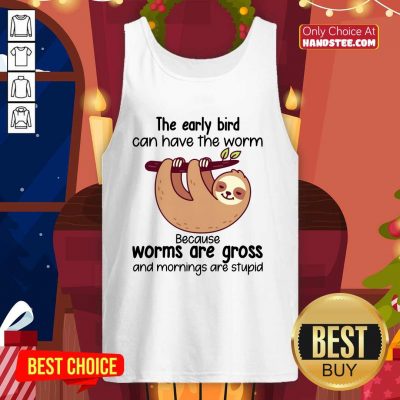 Pretty Early Bird Can Have 3 Worm Tank Top - Design by Handstee.com