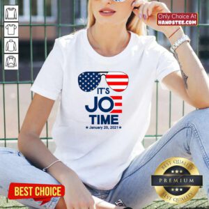 Pretty Its Joe Time January 20 2021 V-neck - Design by Handstee.com