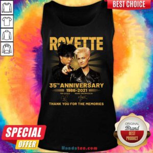 Pretty Roxette 35th Anniversary Tank Top - Design by Handstee.com