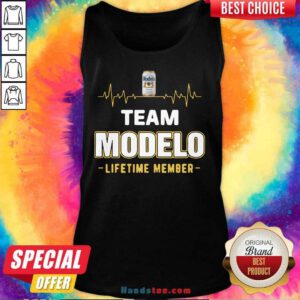 Pretty Team Modelo Lifetime Member 6 Tank Top - Design by Handstee.com