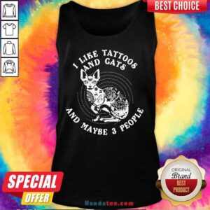 Original I Like Tattoos And Cats Maybe 3 People Tank Top - Design by Handstee.com
