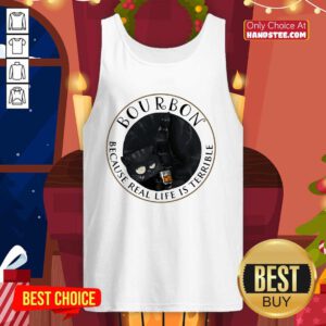 Sad Bourbon 56 Life Is Terrible Cats Tank Top - Design by Handstee.com