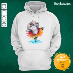 Sad Kitten Ballerina Daisy Flower Dance Persian 17 Cat Hoodie - Design by Handstee.com