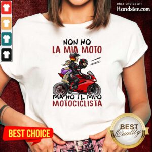 Sad La Mia Moto Motociclista Bakker And Visser 6 Ladies Tee