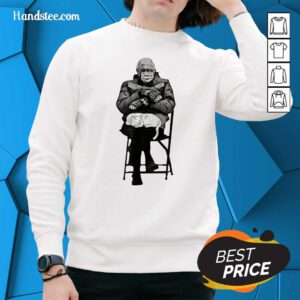 Scared Bernie Mittens Gloves And Cat In Lap Sanders 2 Sweater