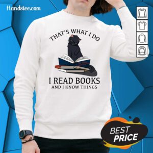 Scared I Read Books And I Knows Things Cat 8 Sweater