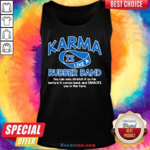 Surprised Karma 36 Rubber Band Tank Top - Design by Handstee.com