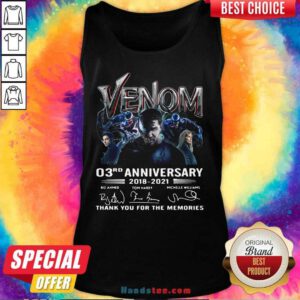 Surprised Venom 03rd Anniversary Tank Top - Design by Handstee.com