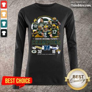 Tense 2020 NFC Champions Packers 32 Rams 18 Long-Sleeved
