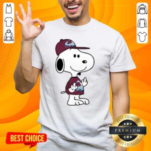 Tense Snoopy Colorado Avalanche NHL Double Middle Fingers 8 Shirt
