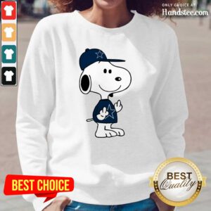 Tense Snoopy Dallas Cowboys NFL Double Middle Fingers 5 Long-Sleeved