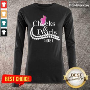 Tense Teacher Chucks And Pearls 2021 Long-Sleeved