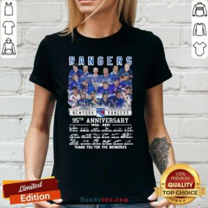 Tense The Rangers Team Players 95th Anniversary 1926 2021 Ladies Tee