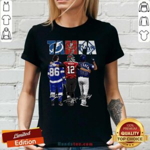 Terrific Tampa Kucherov Tom Brady Arozarena 2 Ladies Tee