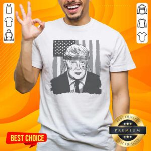 Top America Ribbon Usa Flag Donald Trump 2020 Graphic Shirt - Design by handstee.com