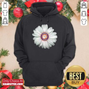 Top Clemson Tigers Football Flower White Daisy Hoodie - Design by handstee.com