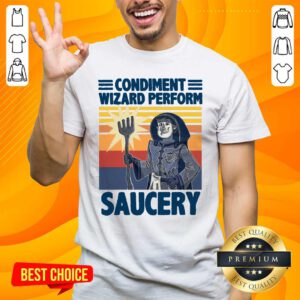 Top Condiment Wizard 5 Perform Shirt - Design by Handstee.com