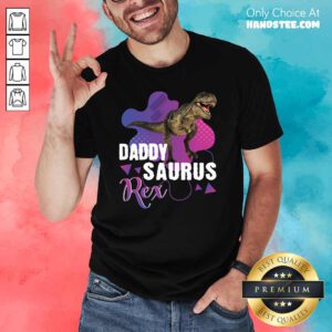 Top Daddysaurus Cool Dinosaur T Rex 34 Shirt - Design by Handstee.com