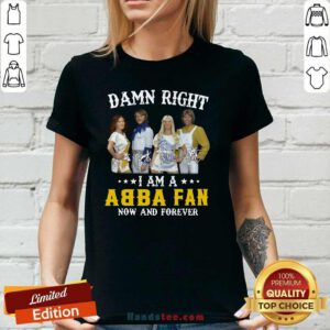 Top Damn Right Abba Fan 13 Forever V-neck - Design by Handstee.com