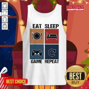 Top Eat Sleep Game Repeat Vintage Tank top - Design by handstee.com