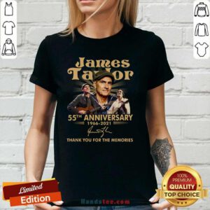 Top James Taylor 55th Anniversary V-neck - Design by Handstee.com