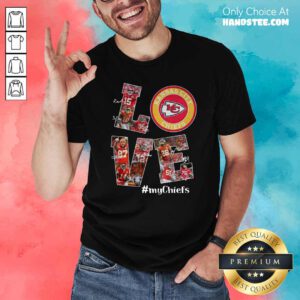 Top Love Kansas City Chiefs My Chiefs Signatures Shirt - Design by handstee.com