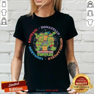 Top Raphael Donatello Michelangelo Leonardo Ninja Turtles V-neck - Design by handstee.com