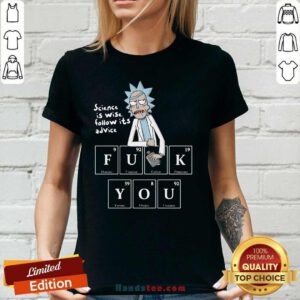 Top Rick Sanchez Science Is Wise Follow 8 V-neck - Design by Handstee.com