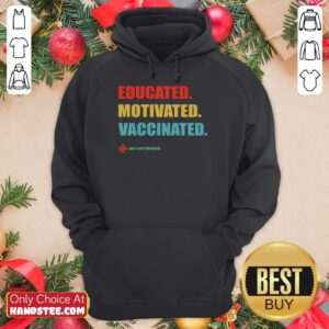 Amused Educated Motivated Vaccinated Hoodie