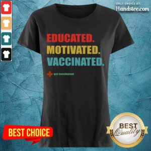 Amused Educated Motivated Vaccinated Ladies Tee