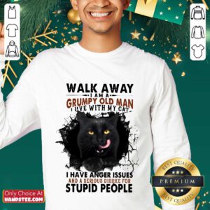 Amused Walk Away I Am Black Cat Grumpy Sweater