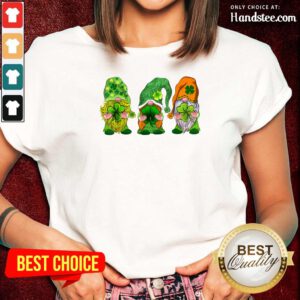 Awesome Gnomes 0 Happy St Patricks Ladies Tee - Design by Handstee.com