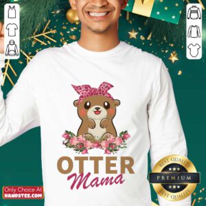 Confident Otter Mama With Floral Sweater
