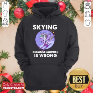 Confident Unicorn Skiing Hoodie - Design By Handstee.com