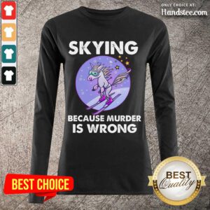 Confident Unicorn Skiing Long-Sleeved - Design By Handstee.com