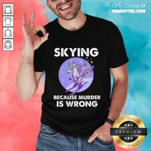Confident Unicorn Skiing Shirt - Design By Handstee.com