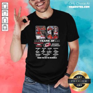 Cool 50 Years Of Carolina Hurricanes Shirt - Design by Handstee.com
