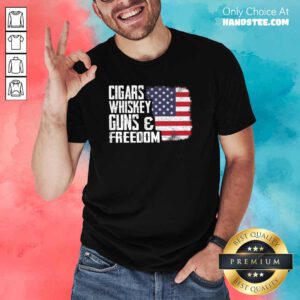 Cool Cigars Whiskey 9 Guns And Freedom Shirt - Design by Handstee.com