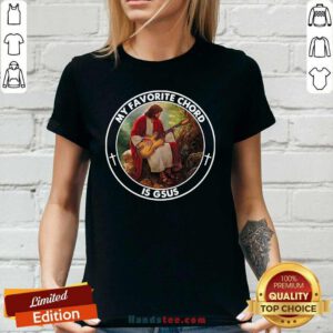 Cute 4 Jesus Playing Guitar Ladies Tee - Design by Handstee.com
