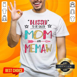 Cute Blessed 9 Memaw Mother Shirt - Design by Handstee.com