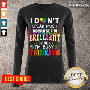 Delighted Brilliant Busy Thinking Long-Sleeved