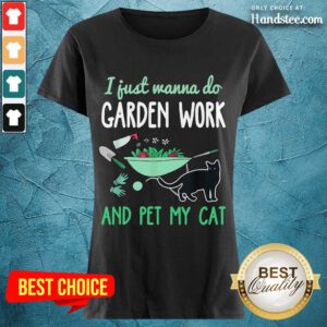 Delighted Gardening Cat Lover 2 Ladies Tee - Design By Handstee.com