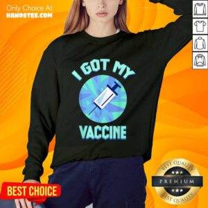 Delighted I Got My Vaccine Terrific Sweater