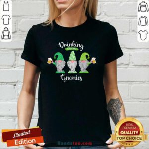 Drinking With My Gnomies Patricks Ladies Tee - Design by Handstee.com