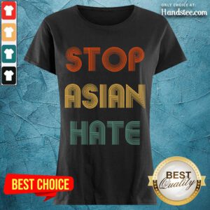 Enthusiastic Stop Asian Hate Color Ladies Tee