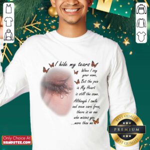 Excited I Hide My Tears Butterfly Sweater