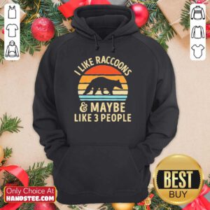 Excited I Like Raccoons Vintage Hoodie - Design By Handstee.com
