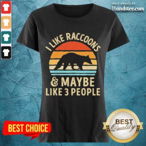 Excited I Like Raccoons Vintage Ladies Tee - Design By Handstee.com