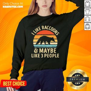 Excited I Like Raccoons Vintage Sweater- Design By Handstee.com