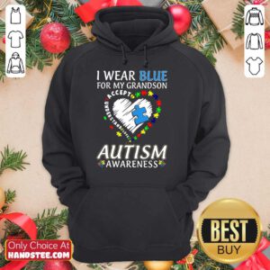 Excited I Wear Blue For My Grandson Hoodie